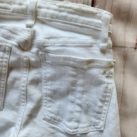 Rag & Bone "Nina High Rise Ankle Flare" Cropped Jeans White | Women's Size 23 - Picture 9 of 15